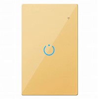 INTERRUPTOR INTELIGENTE UNIVERSAL WIFI LUZ SMART DORADO ALEXA 1 BANDA
